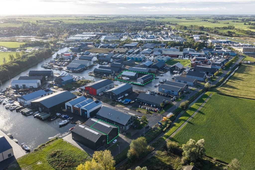 Aerial view of the new Tristian Yachts locations in Grou