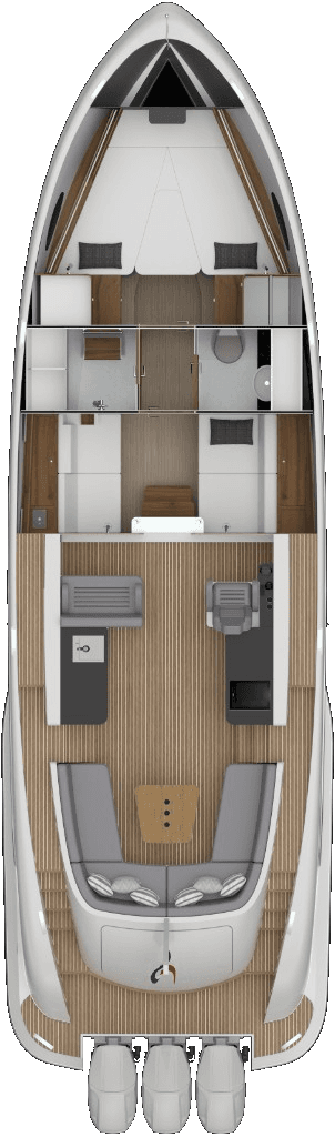 Tristian 44 Outboard layout (variant 3)
