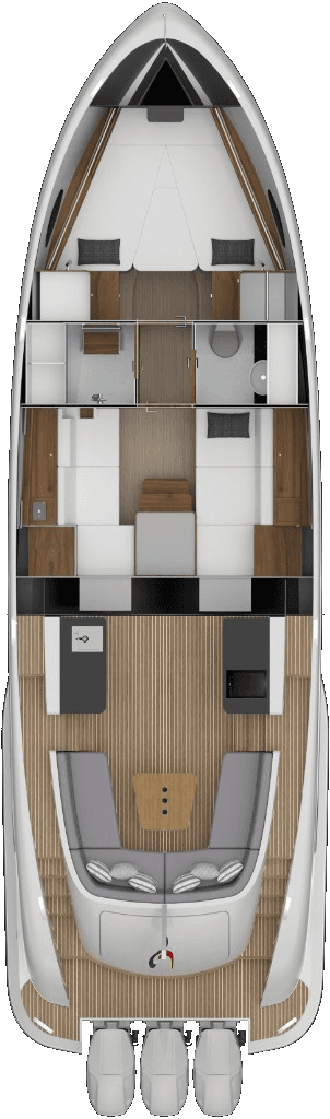 Tristian 44 Outboard layout (variant 4)